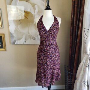 Jones NY Dress ~ Black Confetti Halter Dress ~ 8P